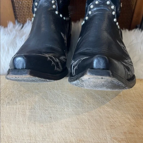 Old Gringo Yippee Ki Yay Leather and Suede Studded Western Cowgirl Boots - Picture 7 of 9
